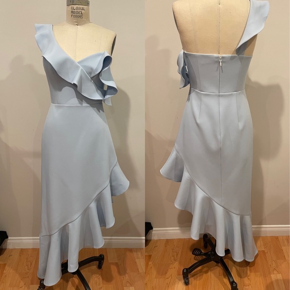 BCBGMaxAzria Dresses & Skirts - NWOT BCBG MAXAZARIA ASYMMETRICAL RUFFLE Hem